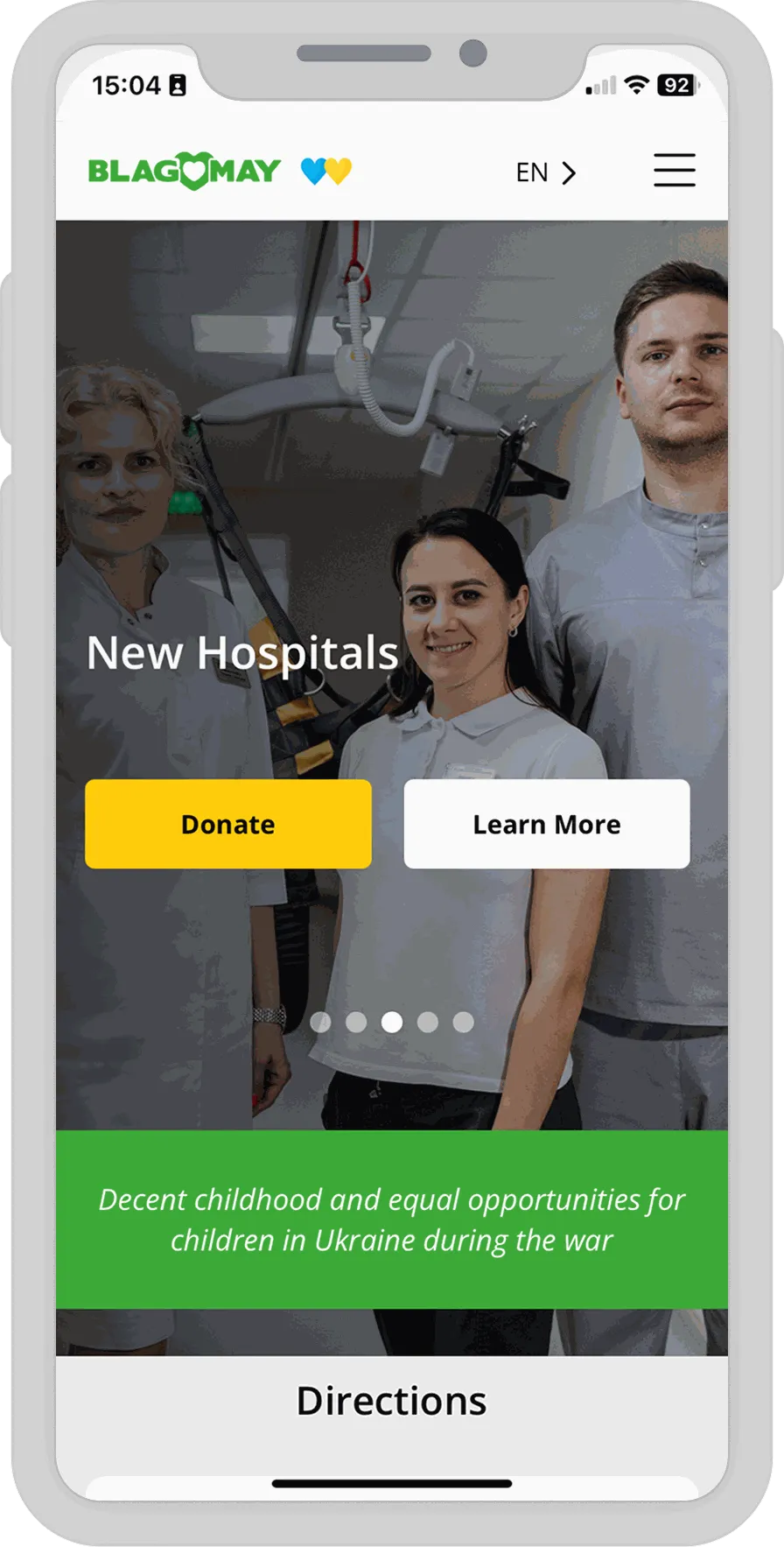 CharityMay – kompleksowa platforma do darowizn i raportowania dla wiodącej ukraińskiej fundacji — ekran 2