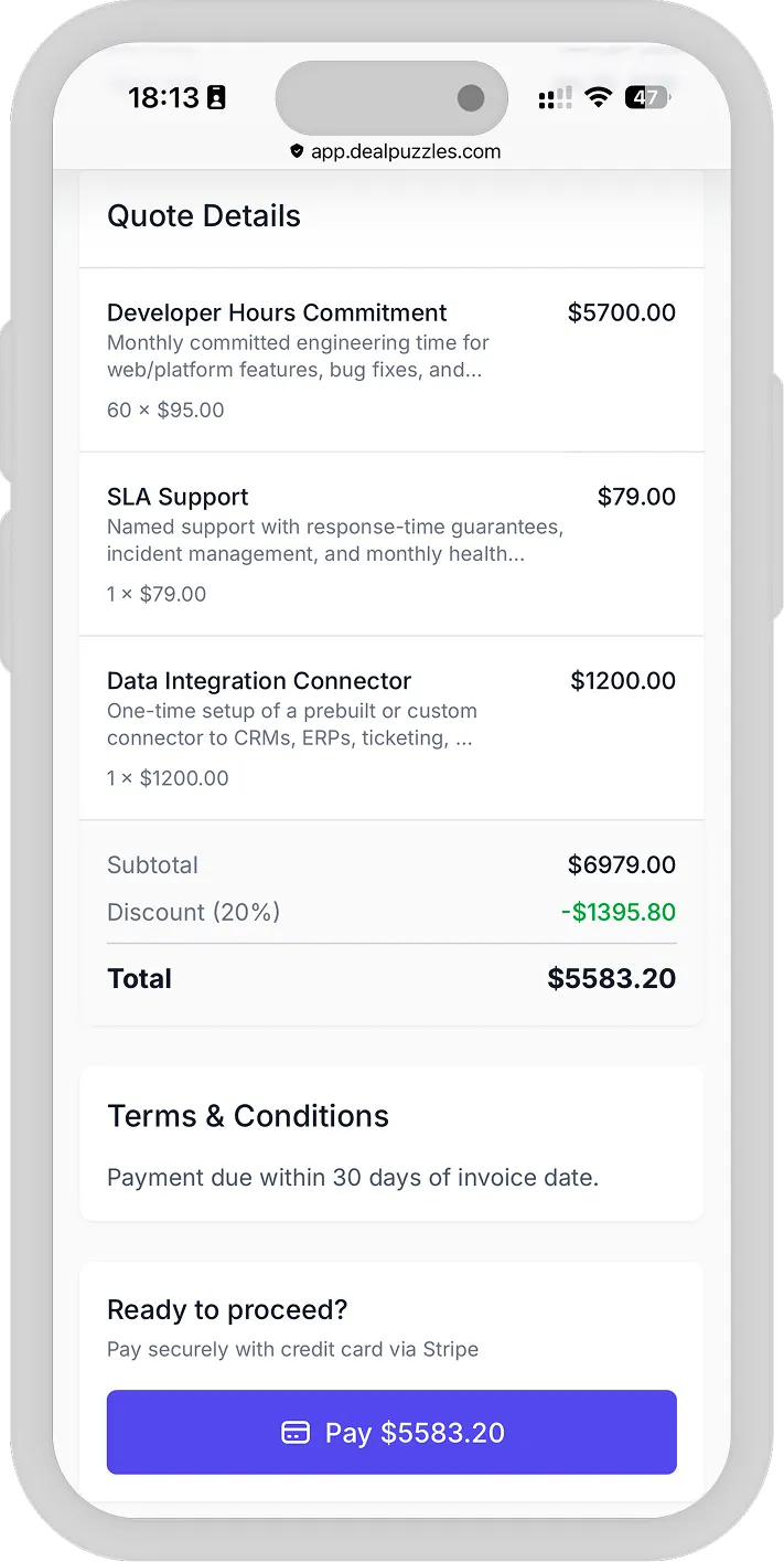 DealPuzzles: Next-Gen CPQ Platform for Sales & RevOps Automation — screen 2