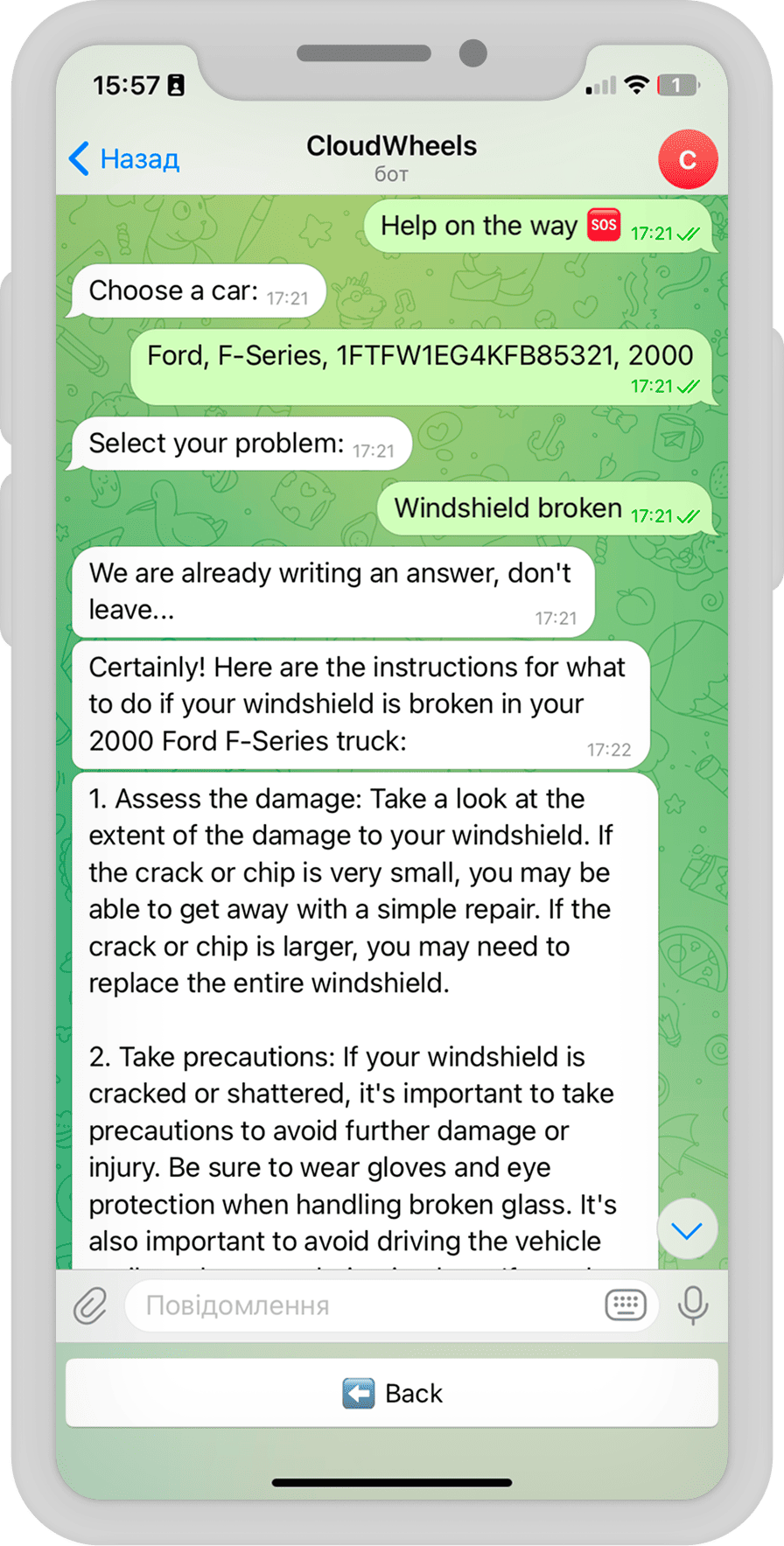 AI ChatBot + CRM for Auto Service — CloudWheels