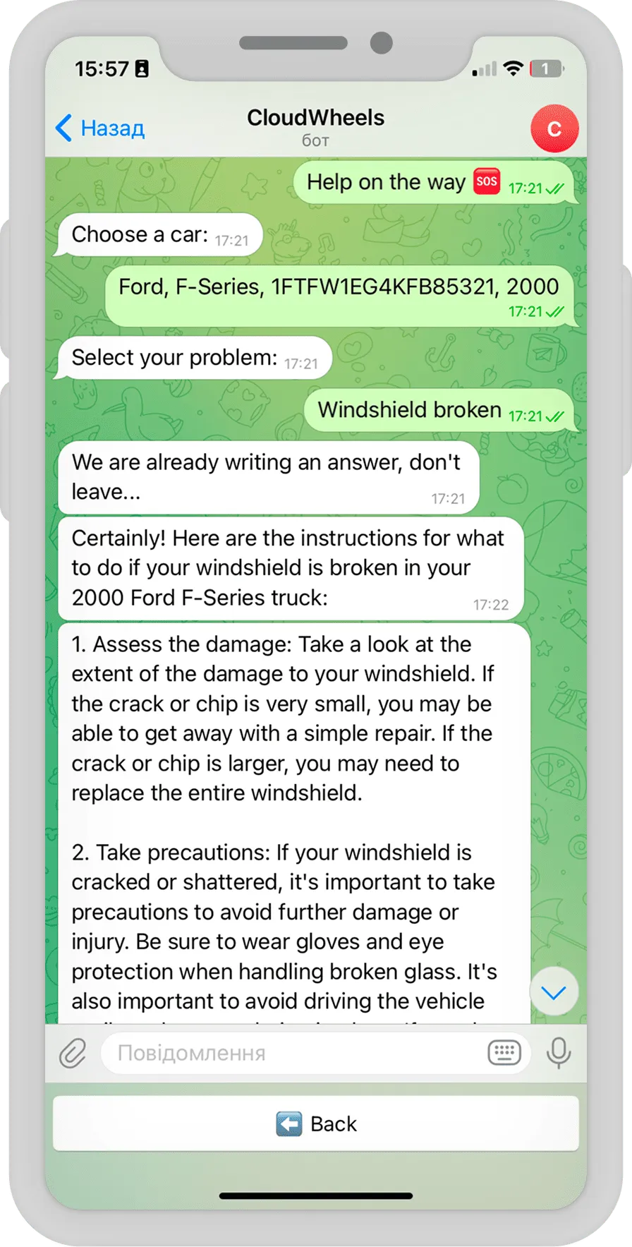 AI ChatBot + CRM for Auto Service — CloudWheels